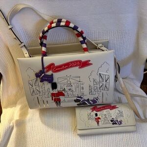 RADLEY LONDON Cream and Red Satchel Bag Set